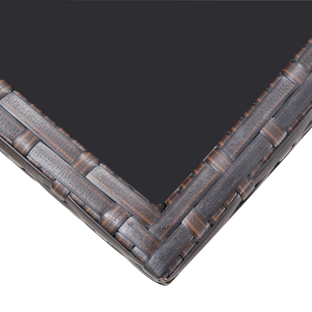 Outdoor Dining Set Brown Steel 9 Piece Set Removable Covers. Picture 7