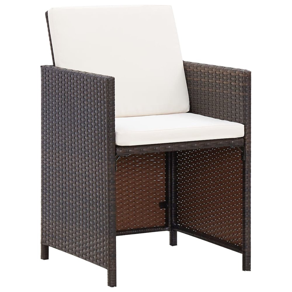 Outdoor Dining Set Brown Steel 9 Piece Set Removable Covers. Picture 8