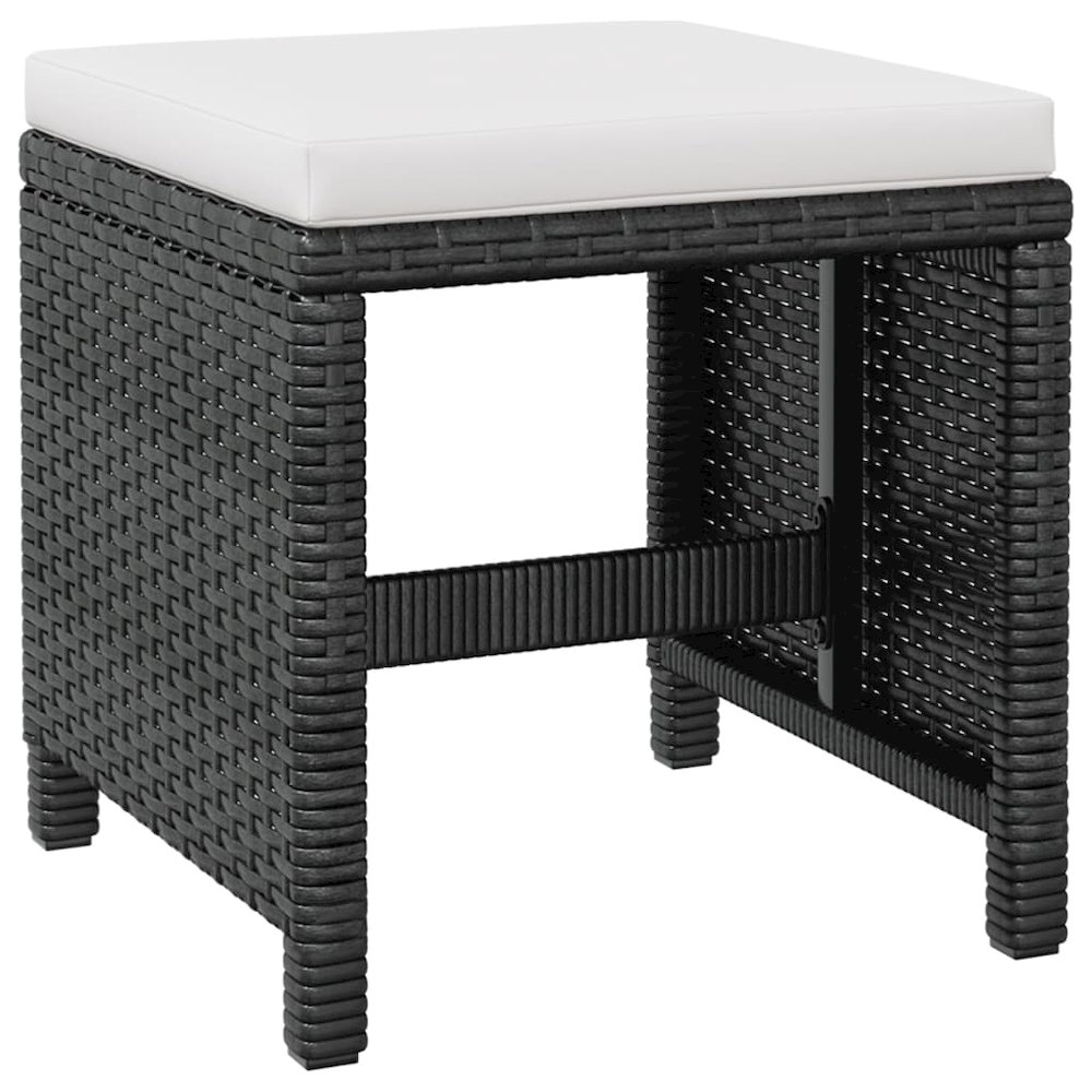 Outdoor Furniture Set Black, Cream white. Picture 7