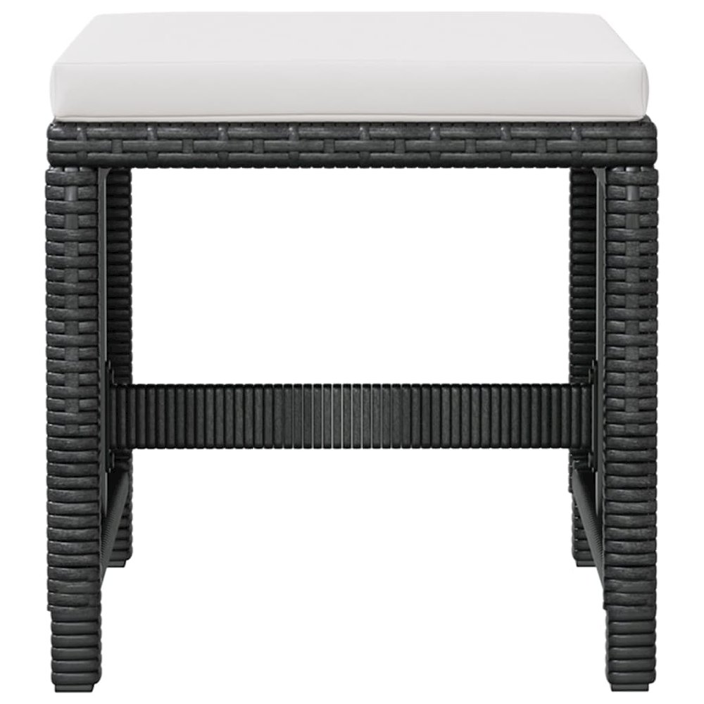 Outdoor Furniture Set Black, Cream white. Picture 8