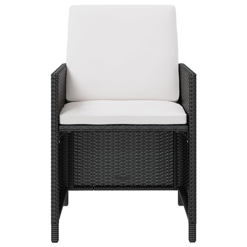 Outdoor Furniture Set Black and Cream White. Picture 4
