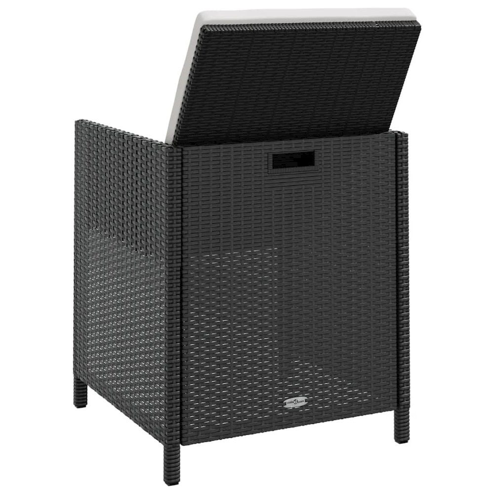 Outdoor Furniture Set Black, Cream White. Picture 5