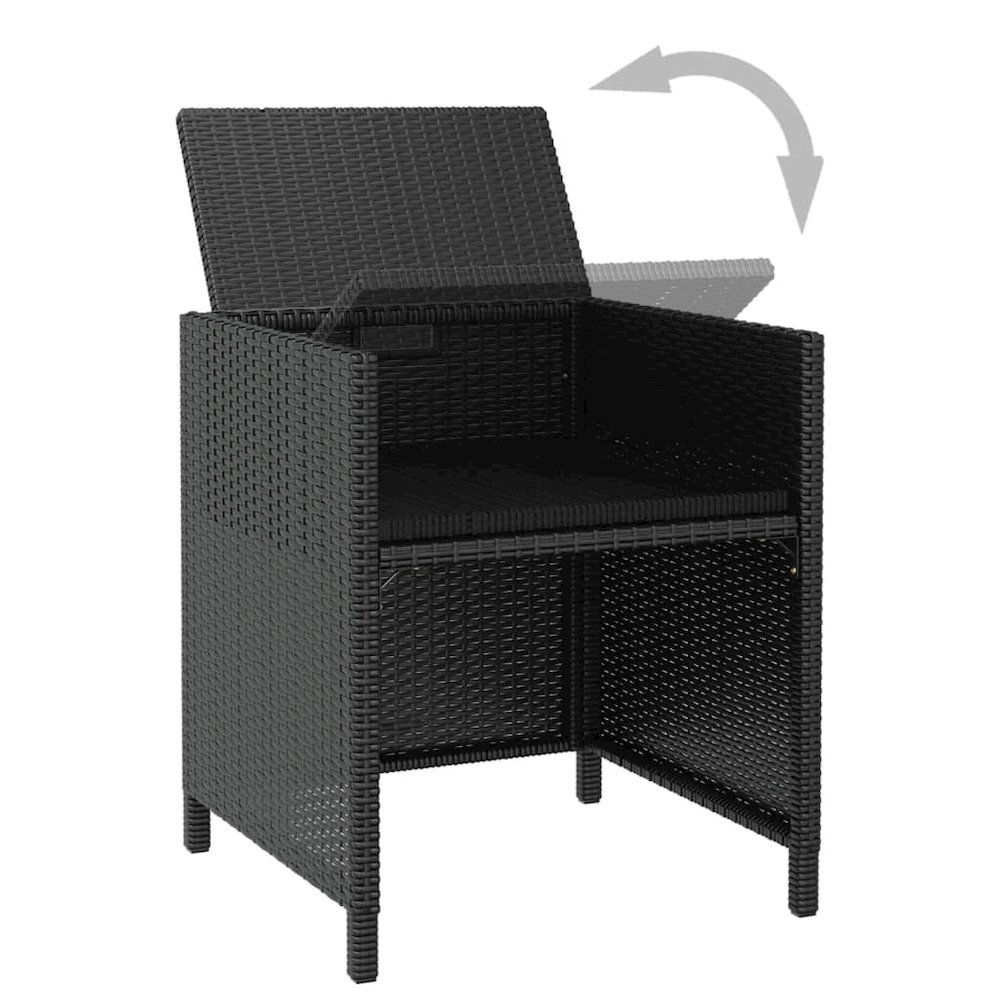 Outdoor Furniture Set Black, Cream White. Picture 6