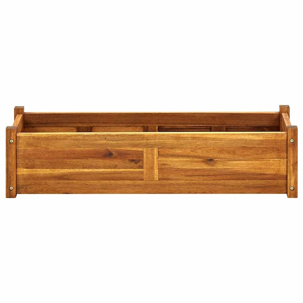 Raised Bed Brown Acacia wood 39.4 x 11.8 x 9.8 in Durable. Picture 5
