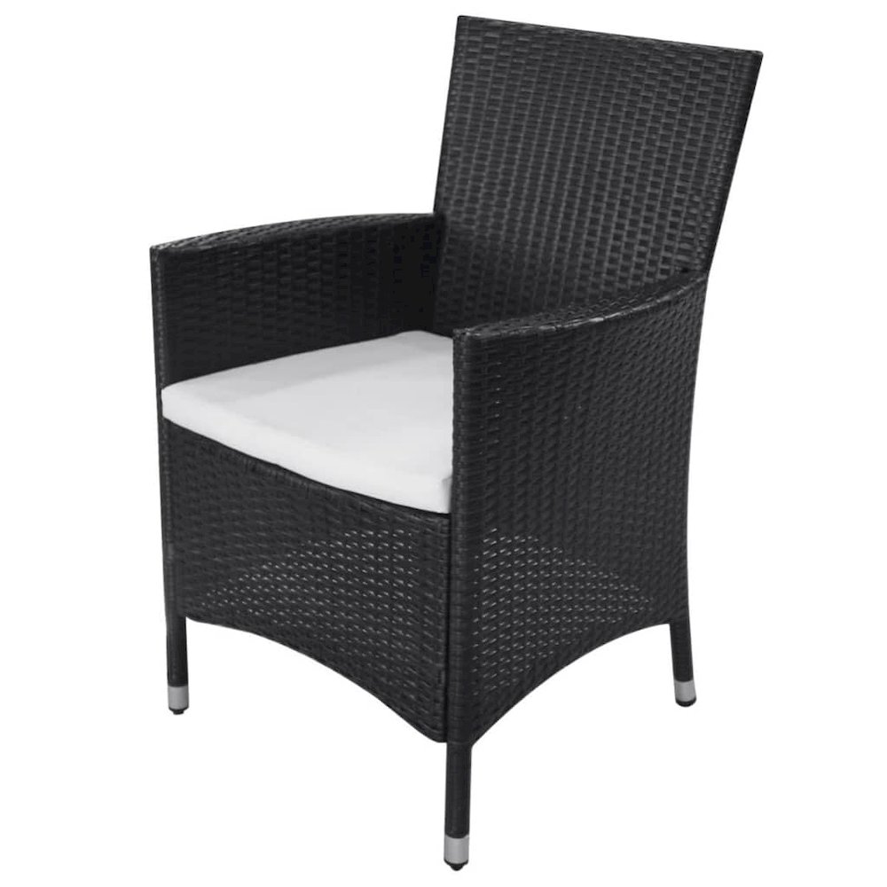 Patio Furniture Set Set of 10 Black Poly Rattan Set of 11. Picture 6