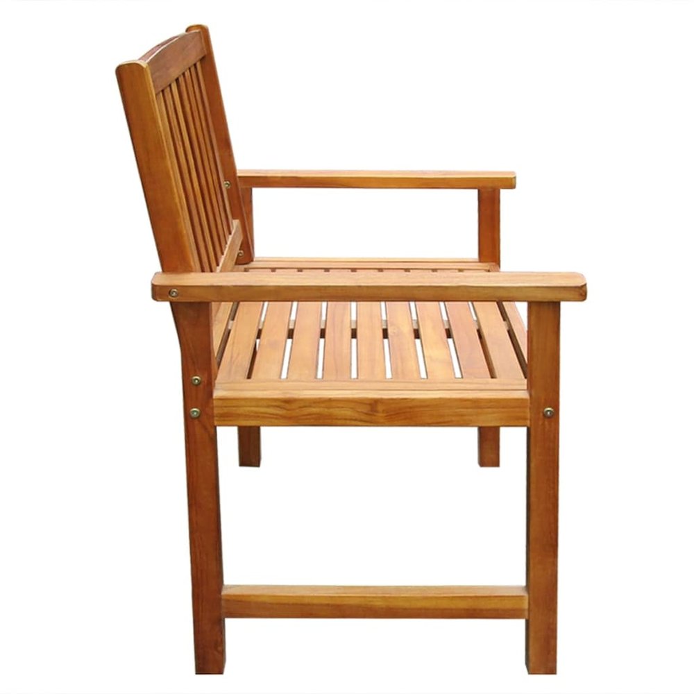Outdoor Chair Set of 2 Brown Solid Acacia wood Standard Durable. Picture 4