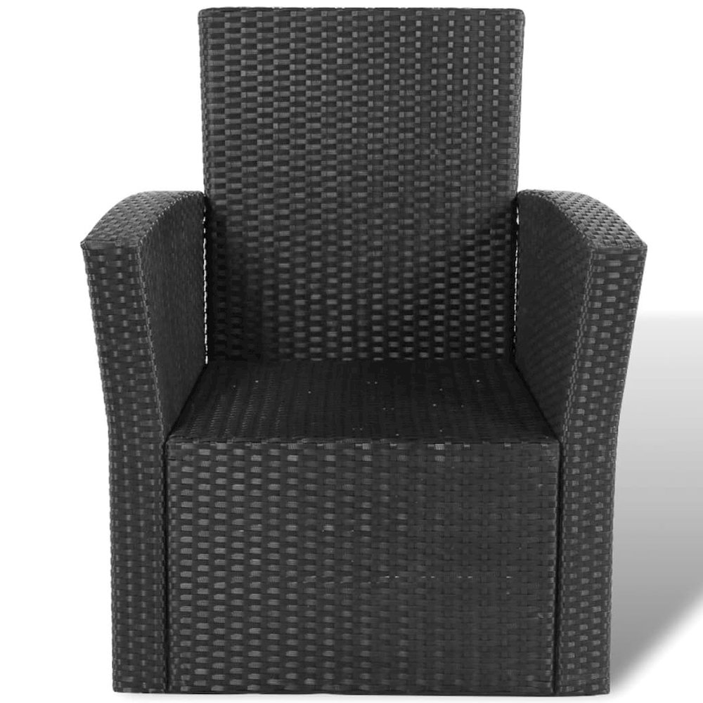 Garden Sofa Set Black and Cream White. Picture 6
