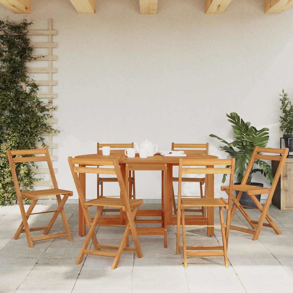 Dining Table Natural Wood Solid Acacia wood Medium. Picture 3