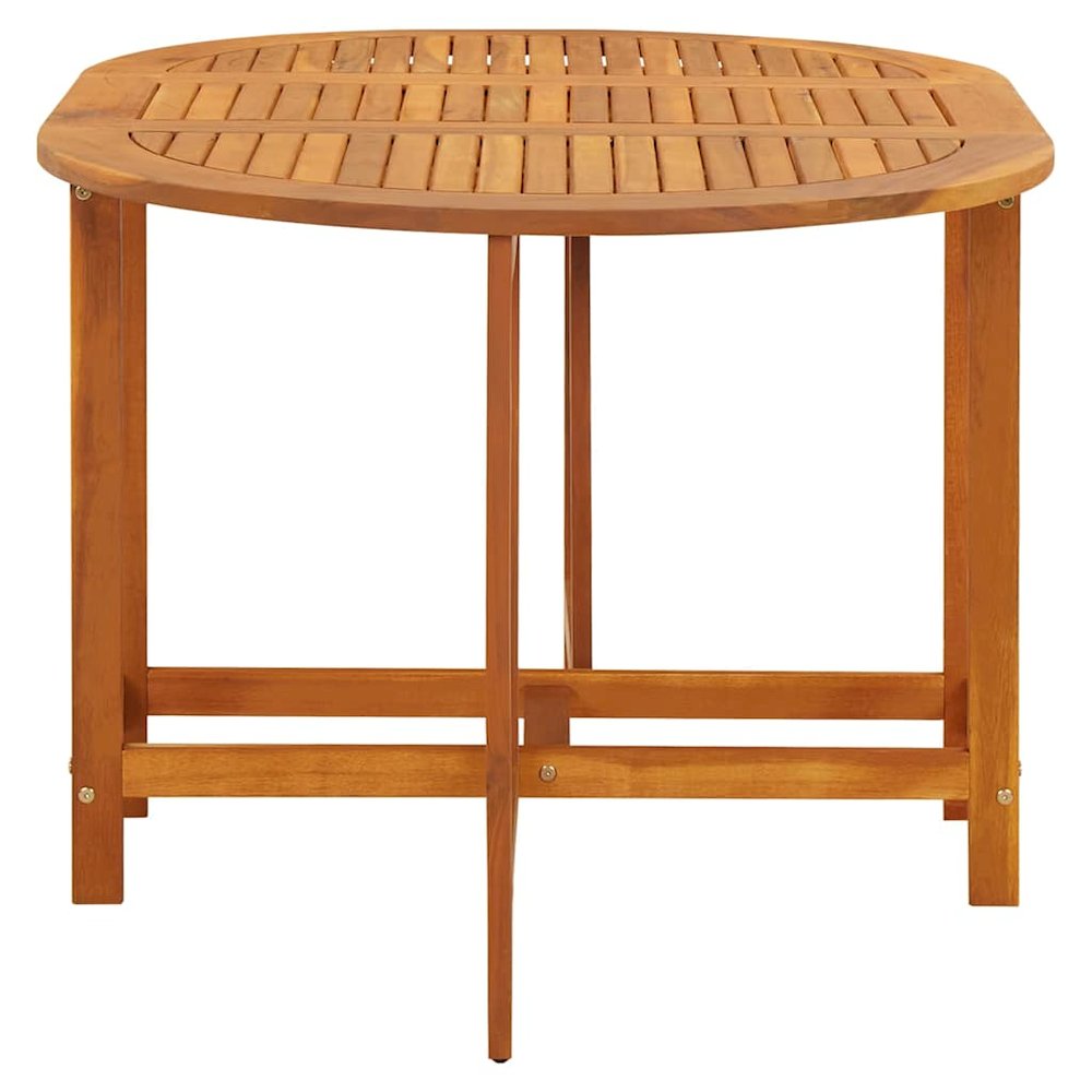 Dining Table Natural Wood Solid Acacia wood Medium. Picture 6