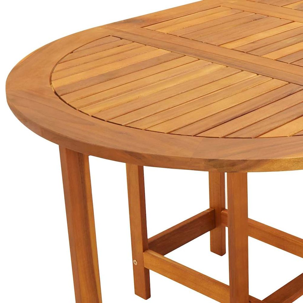 Dining Table Natural Wood Solid Acacia wood Medium. Picture 9