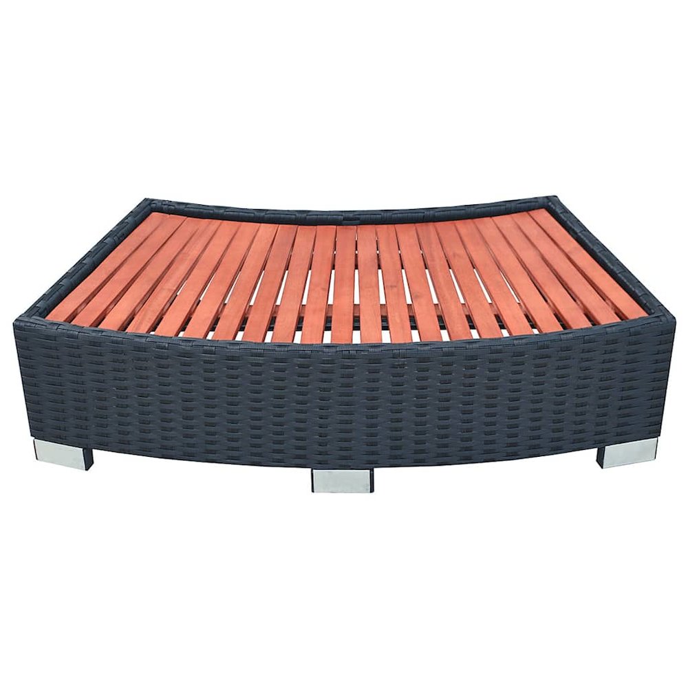 Spa Step Black PE rattan Large Durable Spa Step Rectangular. Picture 5