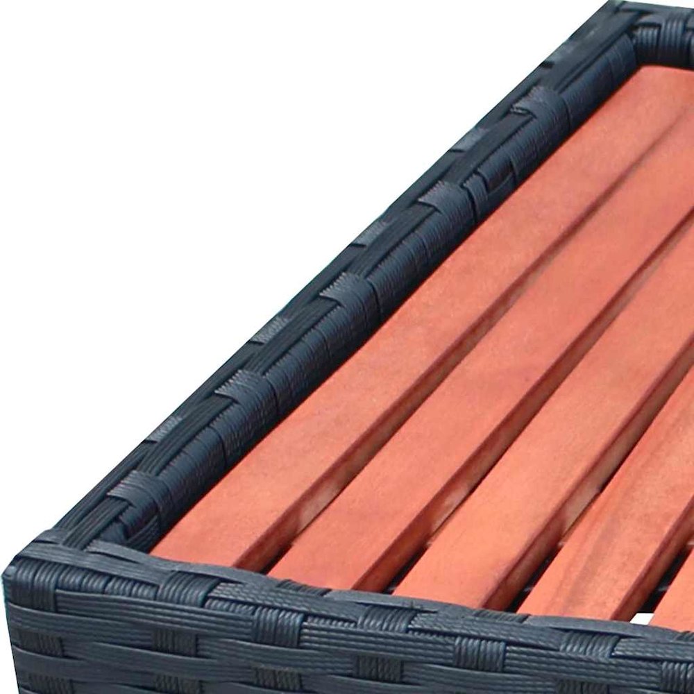 Spa Step Black PE rattan Large Durable Spa Step Rectangular. Picture 7