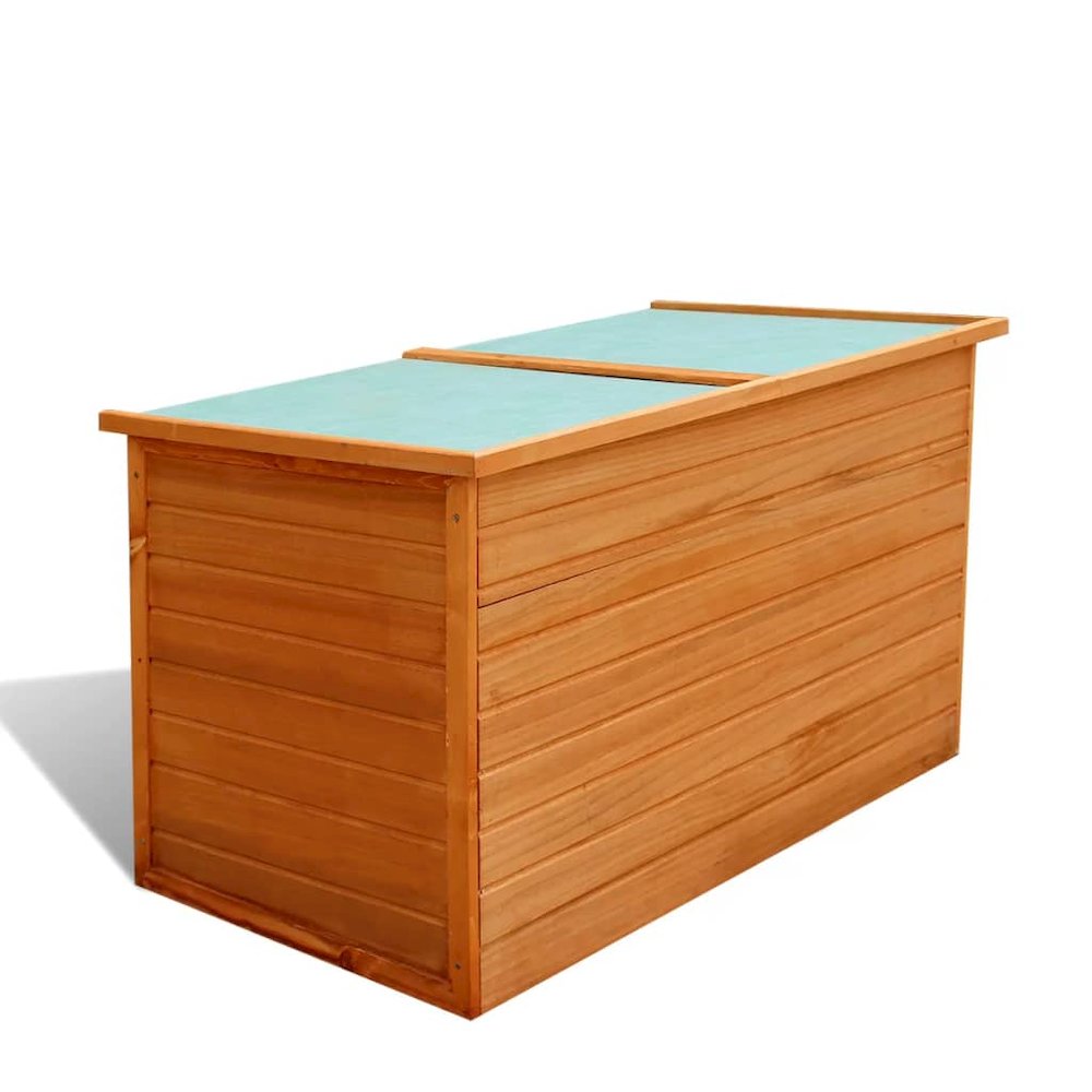 Storage Box Brown Fir wood, plywood, waterproof roof. Picture 1