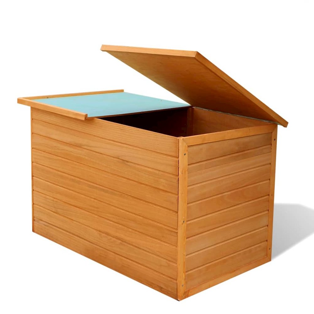Storage Box Brown Fir wood, plywood, waterproof roof. Picture 3