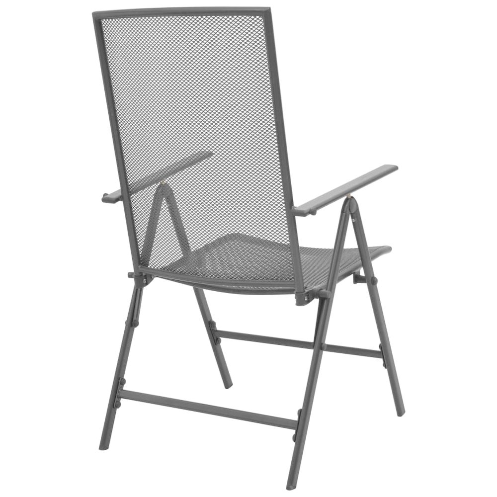Reclining Chair Set of 2 Anthracite E-coated, powder-coated steel. Picture 4