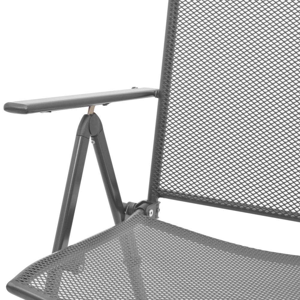 Reclining Chair Set of 2 Anthracite E-coated, powder-coated steel. Picture 7