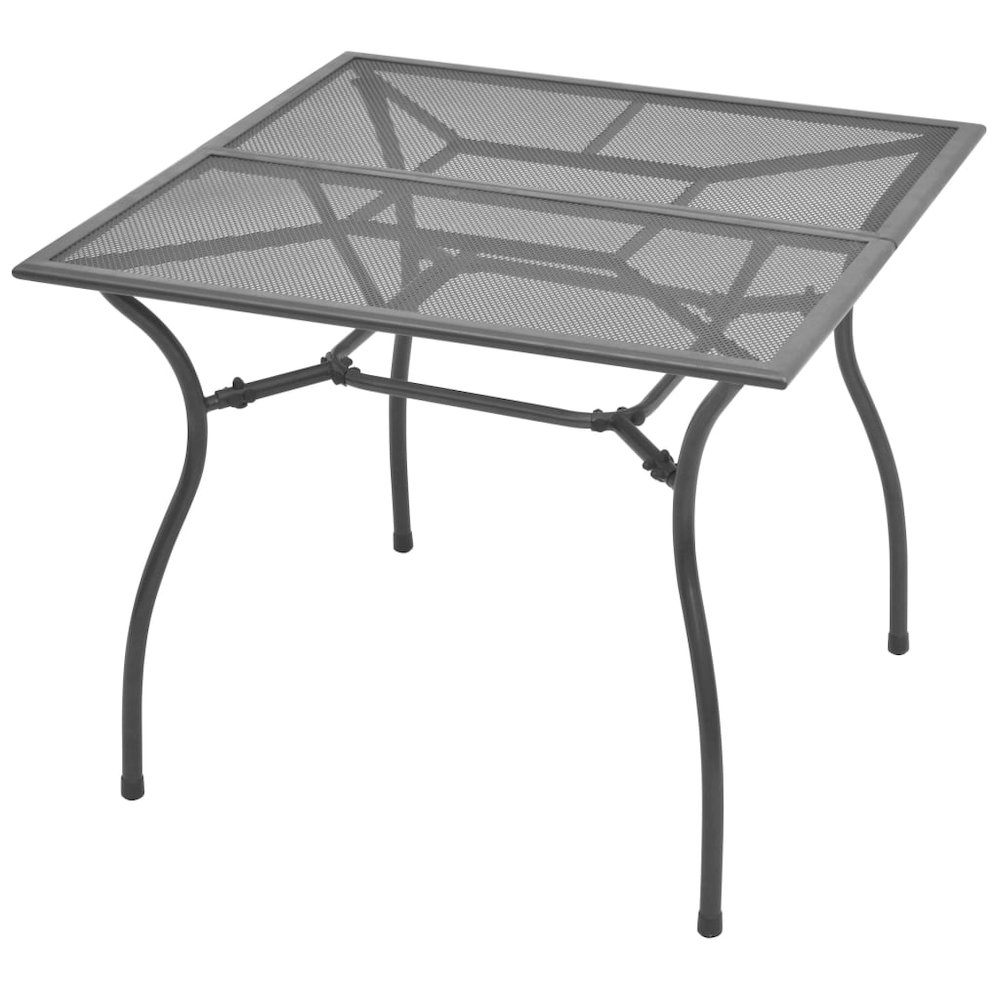 Outdoor Table Anthracite Steel 35.4 in x 35.4 in Durable. Picture 1