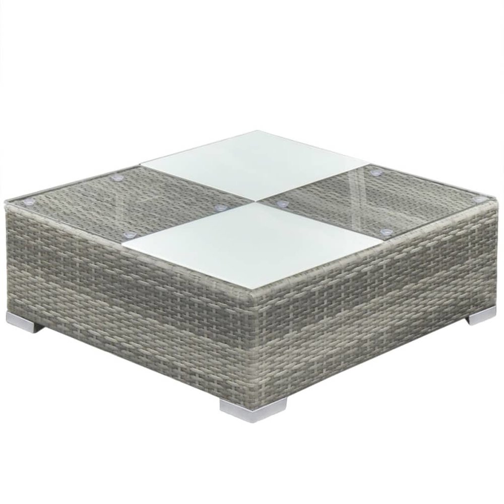 Garden Furniture Set Grey PE Rattan Medium Modular. Picture 5