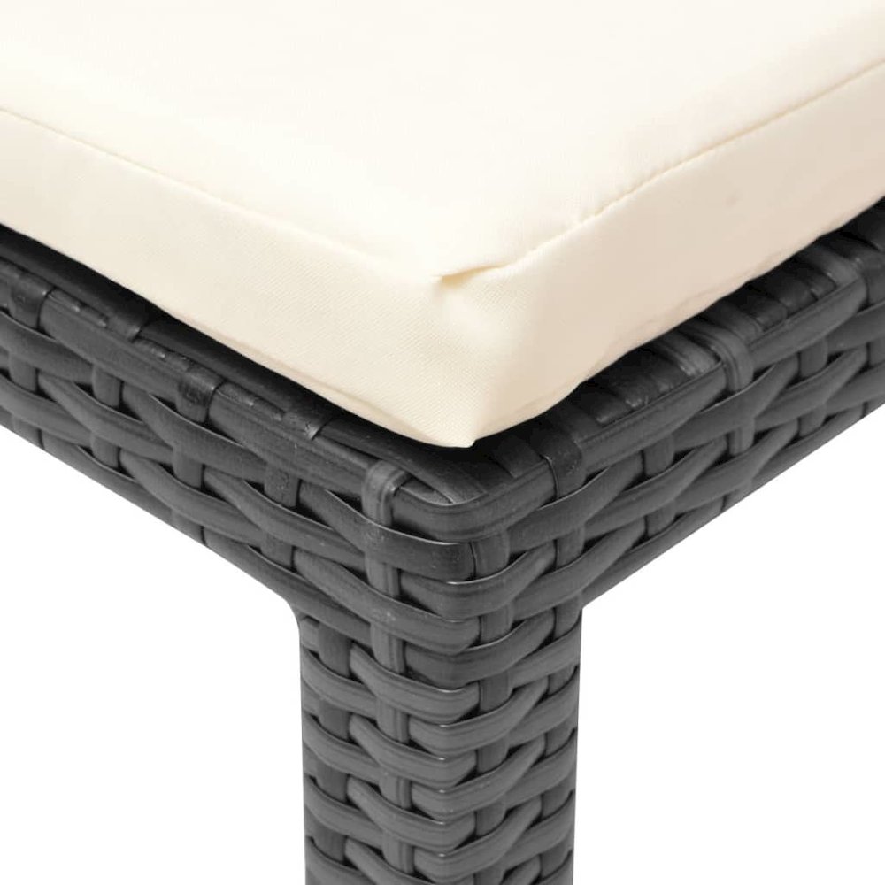 Sunlounger Black PE rattan Standard Removable Covers. Picture 7