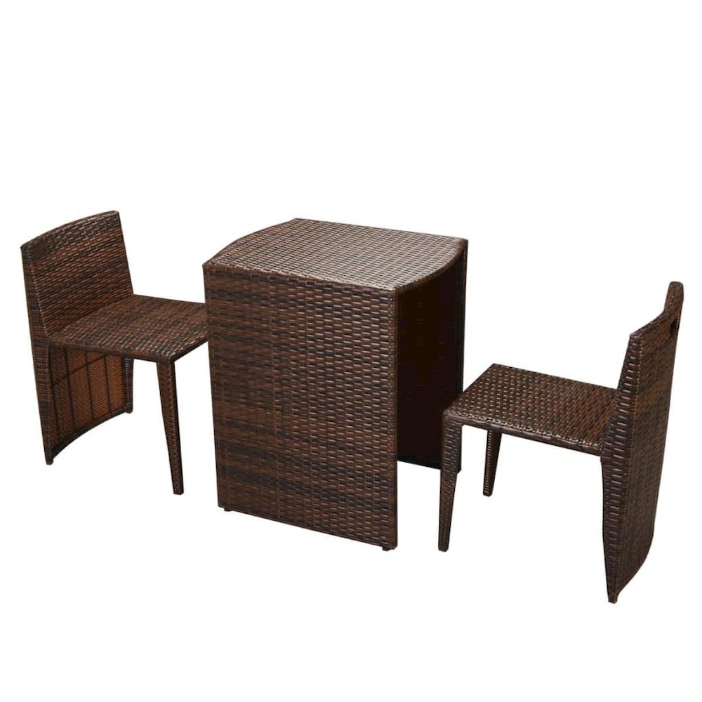 Dining Table And Chair Brown, Cream White. Picture 3