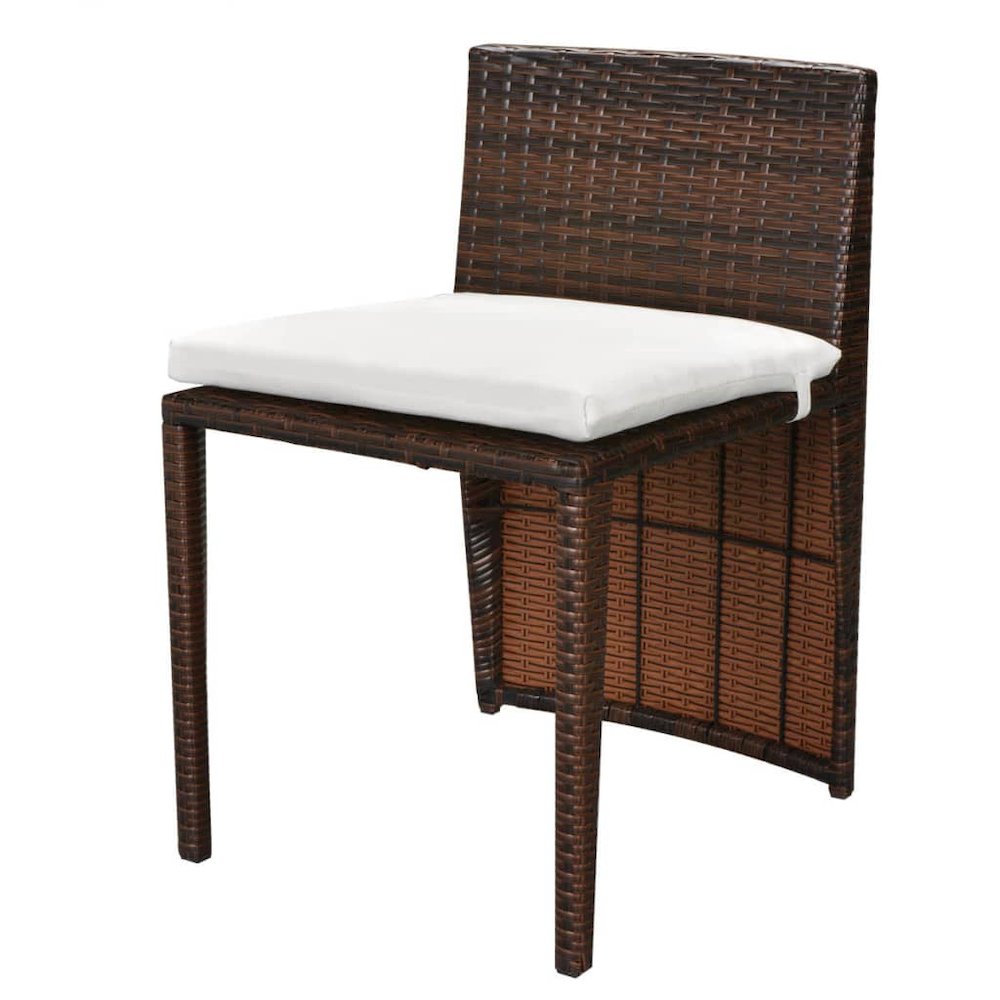Dining Table And Chair Brown, Cream White. Picture 6
