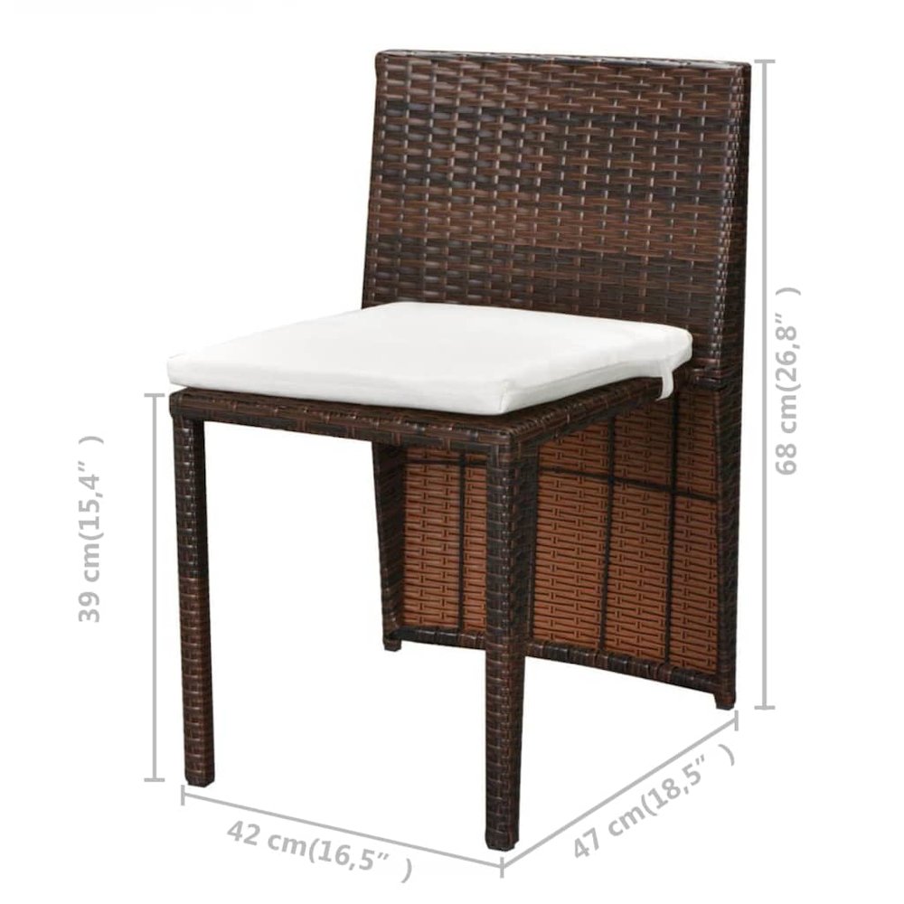 Dining Table And Chair Brown, Cream White. Picture 8