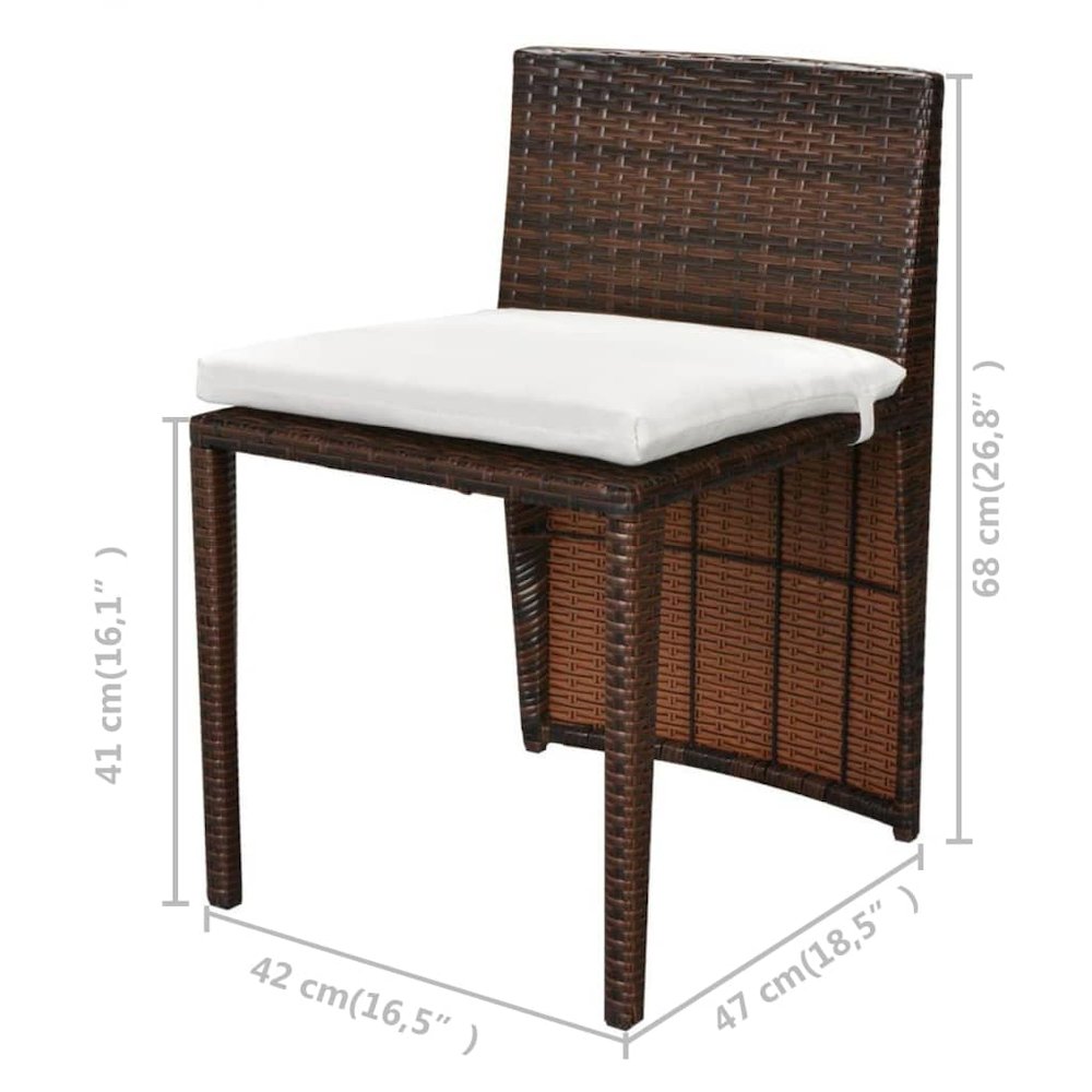 Dining Table And Chair Brown, Cream White. Picture 10