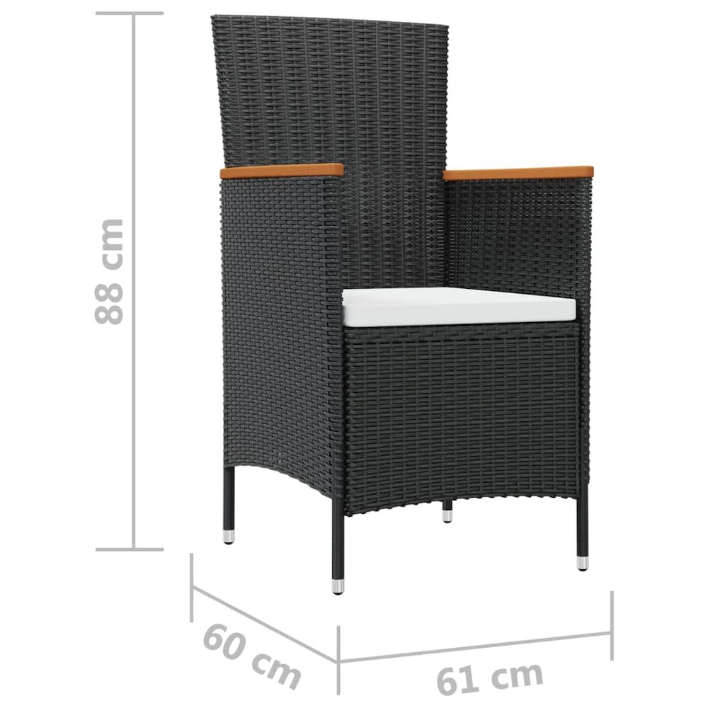 Outdoor Furniture Set Black. Picture 10