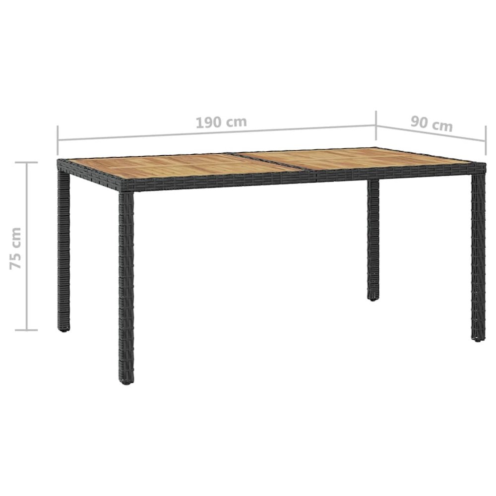 Outdoor Furniture Set Black. Picture 11