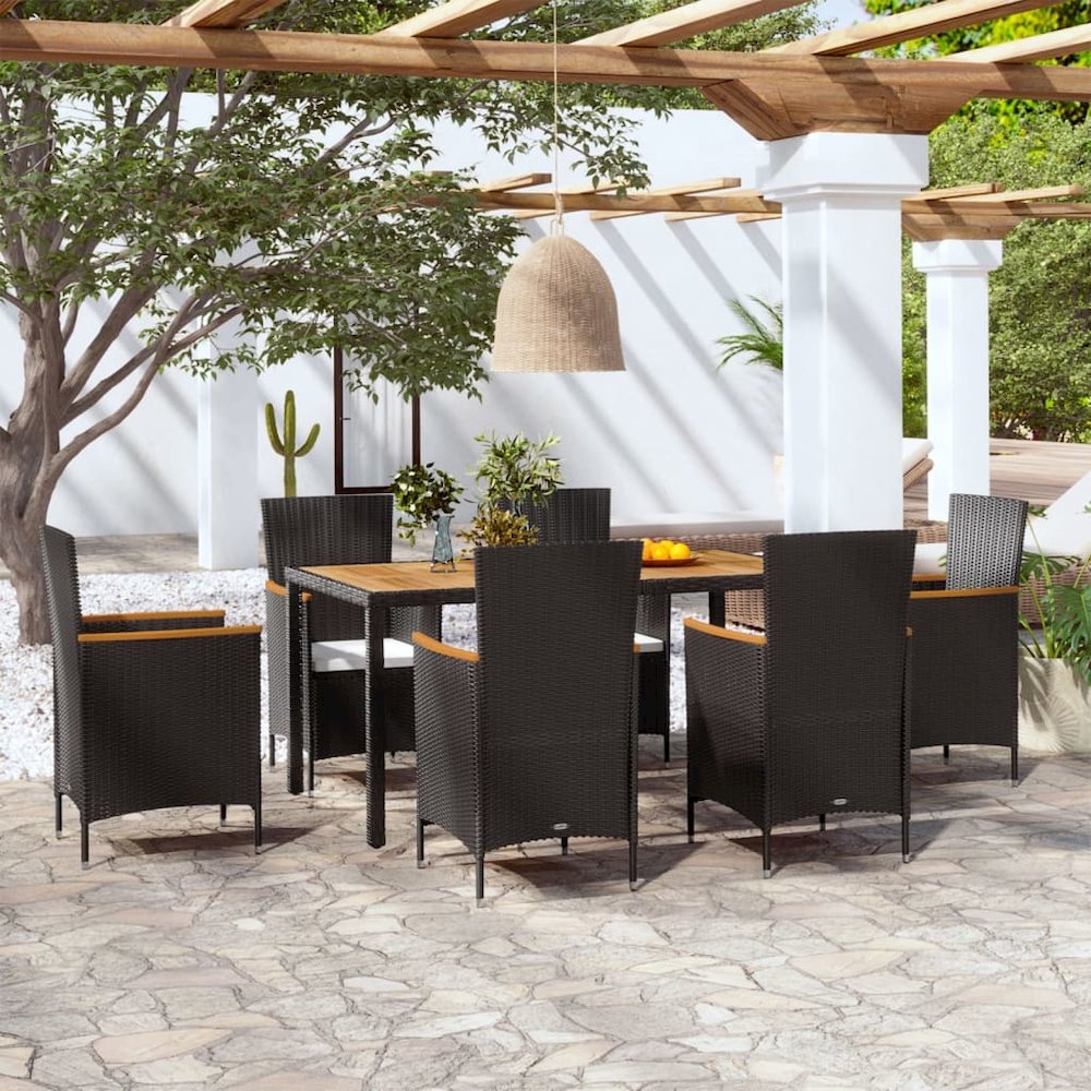Outdoor Furniture Set Black. Picture 1