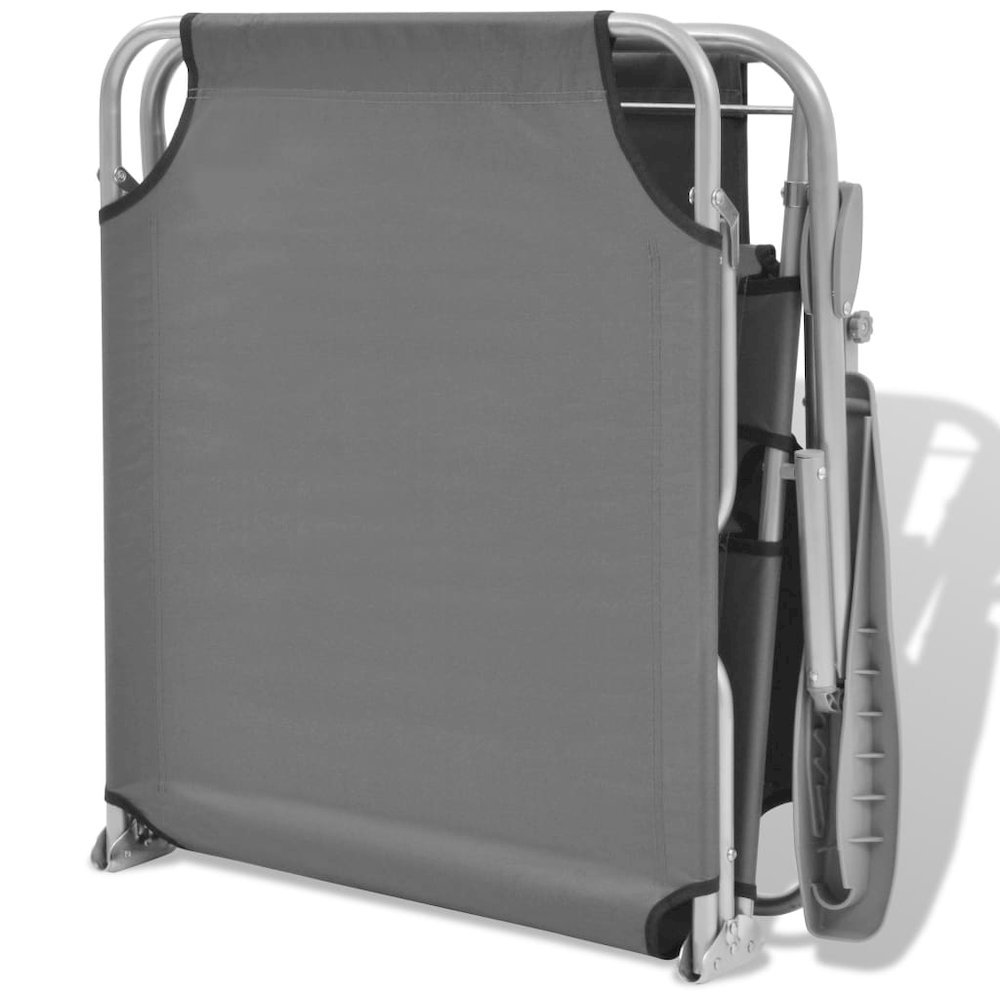 Sun Lounger Steel Grey Powder-coated steel frame, Polyester fabric. Picture 7