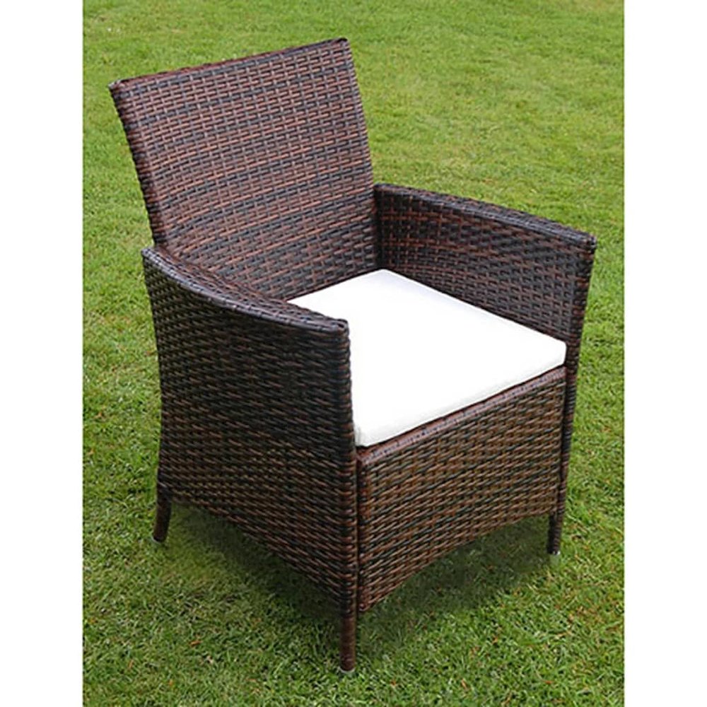 Outdoor Furniture Set Brown PE Rattan 7 Piece Seats Many. Picture 4