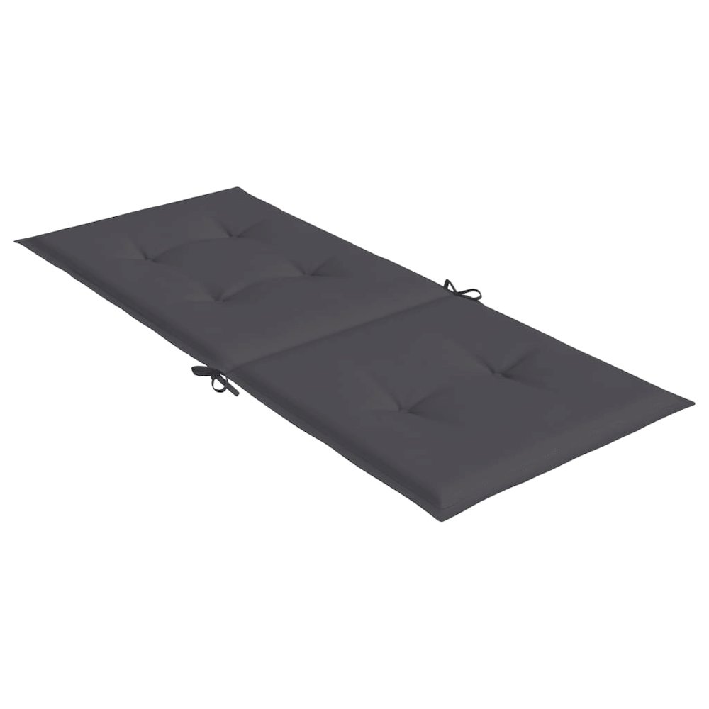 Highback Chair Cushion Set of 2 Anthracite 100% Polyester. Picture 6