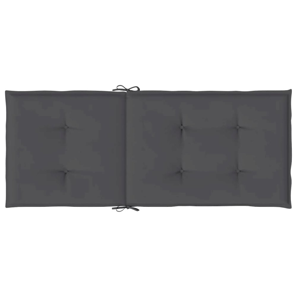 Highback Chair Cushion Set of 2 Anthracite 100% Polyester. Picture 7
