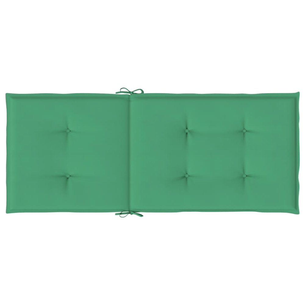 Highback Chair Cushion Set of 2 Green 100% Polyester. Picture 7