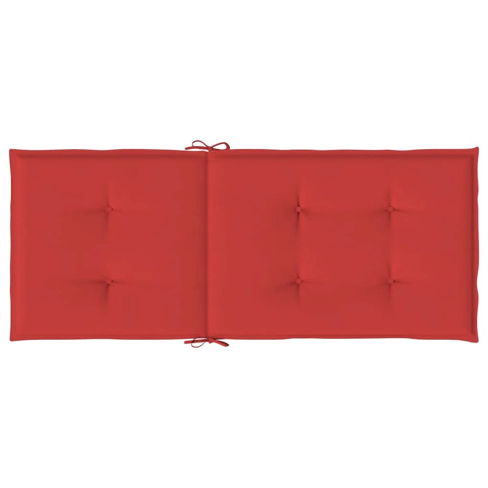 Highback Chair Cushion Set of 2 Red 100% polyester. Picture 7