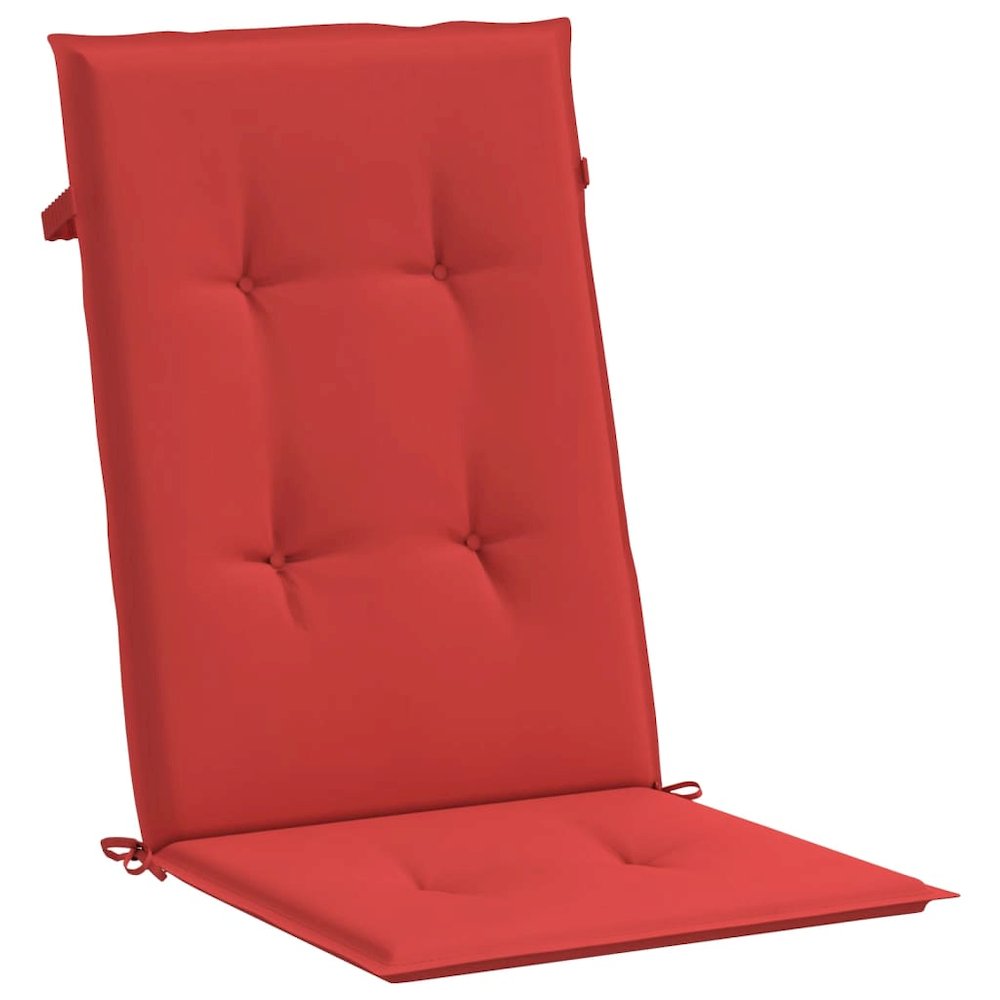 Highback Chair Cushion Set of 4 Red 100% Polyester. Picture 5