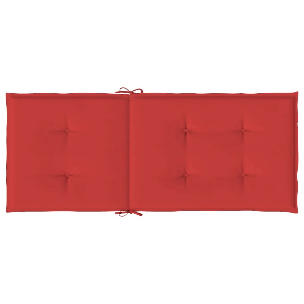 Highback Chair Cushion Set of 4 Red 100% Polyester. Picture 7