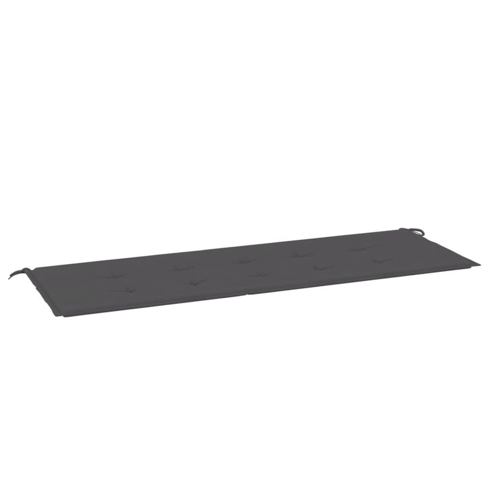 Garden Bench Cushion Anthracite Oxford fabric (100% polyester). Picture 2