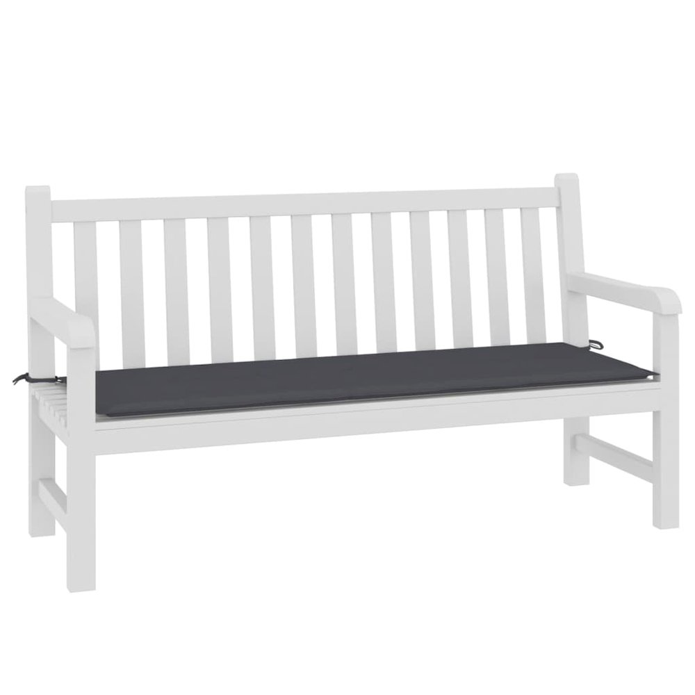 Garden Bench Cushion Anthracite Oxford fabric (100% polyester). Picture 3
