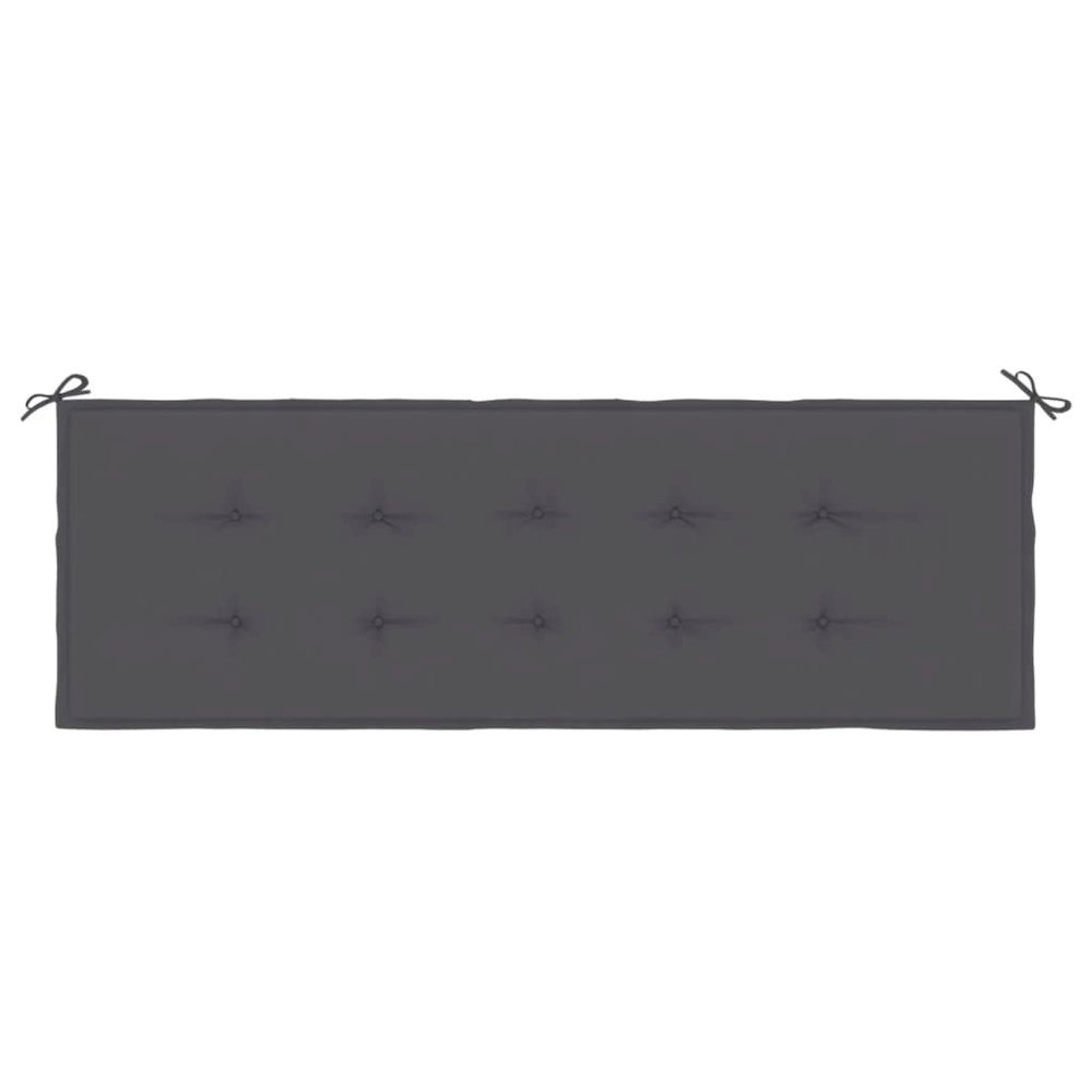 Garden Bench Cushion Anthracite Oxford fabric (100% polyester). Picture 4