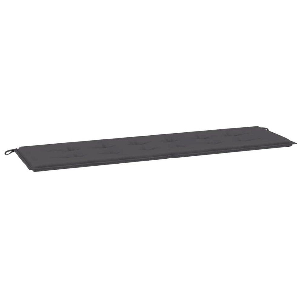 Garden Bench Cushion Anthracite Oxford fabric (100% polyester). Picture 2