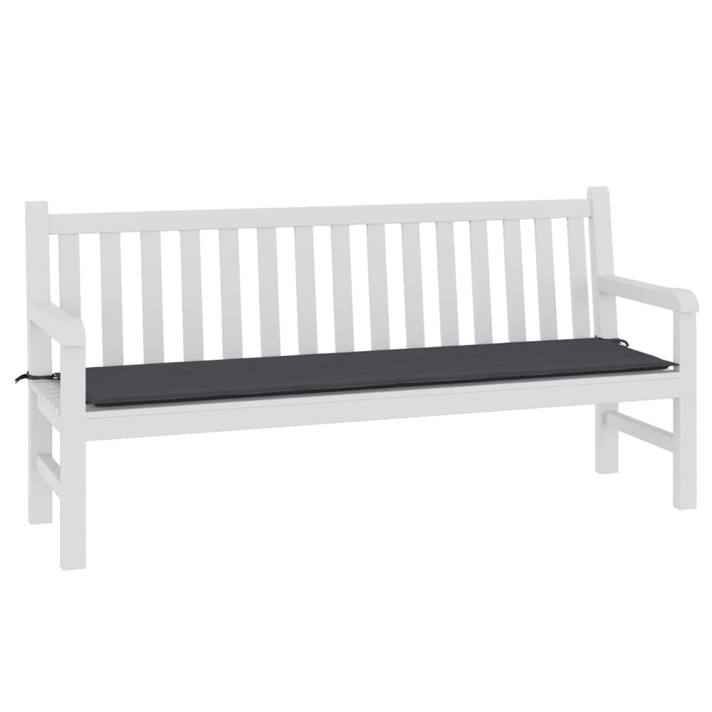 Garden Bench Cushion Anthracite Oxford fabric (100% polyester). Picture 3