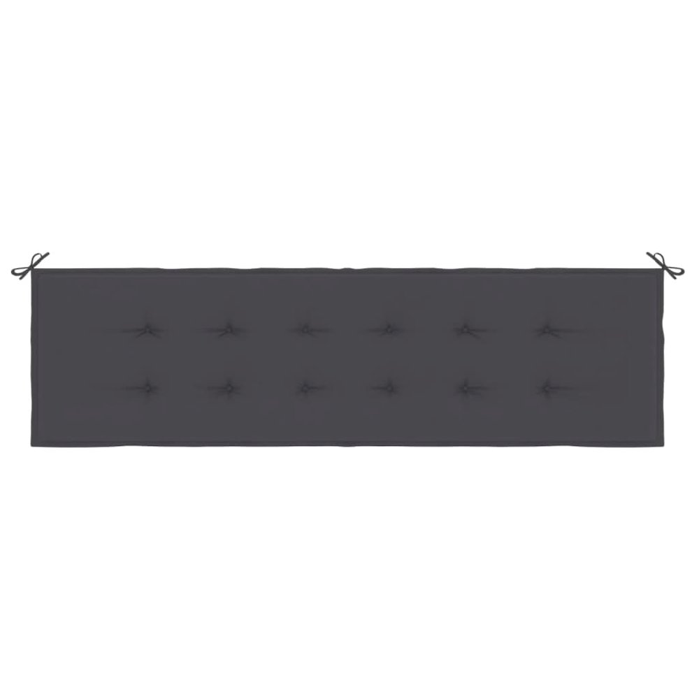 Garden Bench Cushion Anthracite Oxford fabric (100% polyester). Picture 4