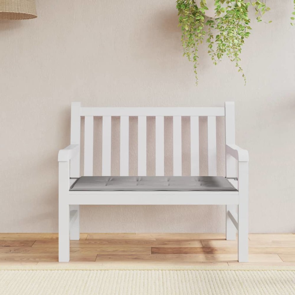 Garden Bench Cushion Gray Oxford fabric, Foam fiber 47.2 x 19.7 in. Picture 1