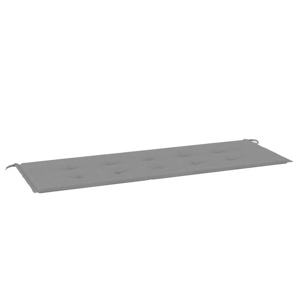 Garden Bench Cushion Gray Oxford fabric (100% polyester). Picture 2