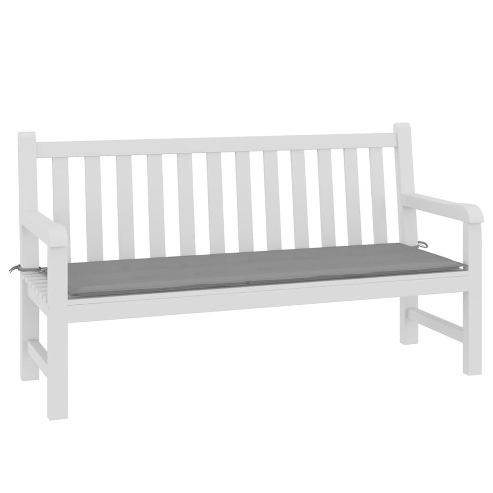Garden Bench Cushion Gray Oxford fabric (100% polyester). Picture 3