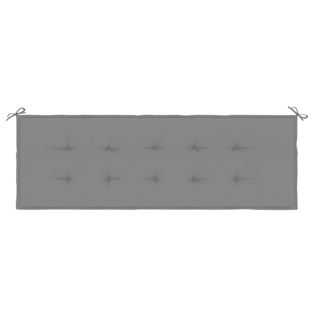 Garden Bench Cushion Gray Oxford fabric (100% polyester). Picture 4