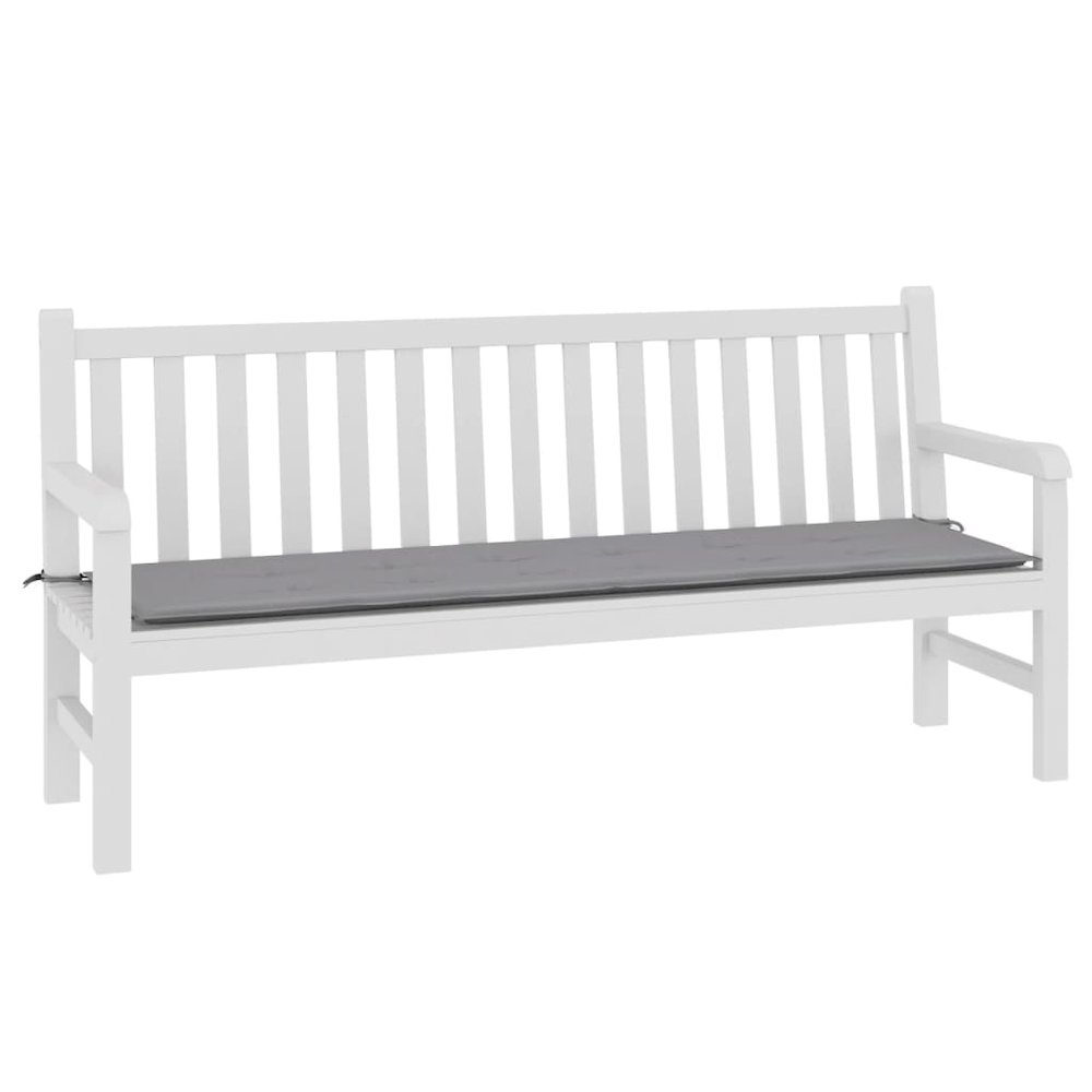 Garden Bench Cushion Grey Oxford fabric (100% polyester). Picture 3