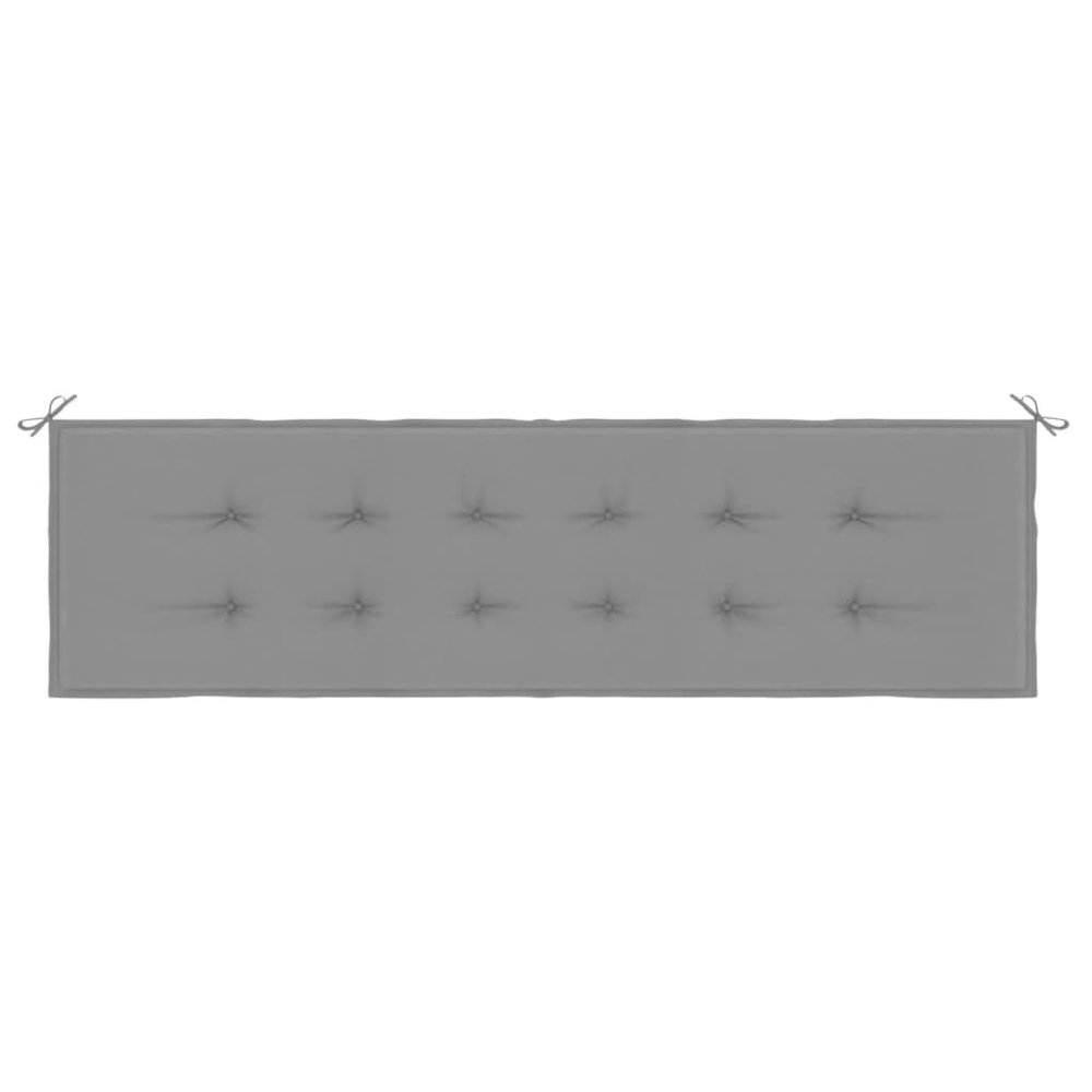 Garden Bench Cushion Grey Oxford fabric (100% polyester). Picture 4